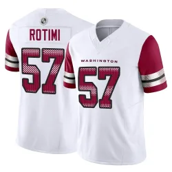Washington Commanders Men's Limited White Vapor F.U.S.E. Jersey (57 Bunmi Rotimi)