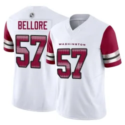 Washington Commanders Men's Limited White Vapor F.U.S.E. Jersey (57 Nick Bellore)