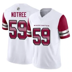 Washington Commanders Men's Limited White Vapor F.U.S.E. Jersey (59 Bryce Notree)