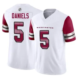 Washington Commanders Men's Limited White Vapor F.U.S.E. Jersey (5 Jayden Daniels)