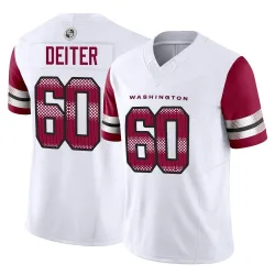 Washington Commanders Men's Limited White Vapor F.U.S.E. Jersey (60 Michael Deiter)