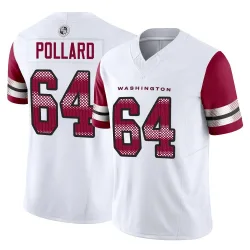 Washington Commanders Men's Limited White Vapor F.U.S.E. Jersey (64 Norell Pollard)