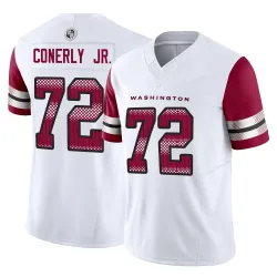 Washington Commanders Men's Limited White Vapor F.U.S.E. Jersey (72 Josh Conerly Jr.)