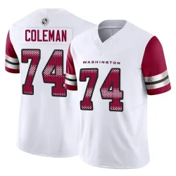 Washington Commanders Men's Limited White Vapor F.U.S.E. Jersey (74 Brandon Coleman)