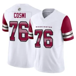 Washington Commanders Men's Limited White Vapor F.U.S.E. Jersey (76 Sam Cosmi)