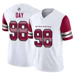 Washington Commanders Men's Limited White Vapor F.U.S.E. Jersey (98 Sheldon Day)