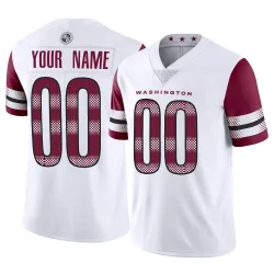 Washington Commanders Men's Limited White Vapor Jersey (00 Custom)