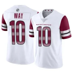 Washington Commanders Men's Limited White Vapor Jersey (10 Tress Way)