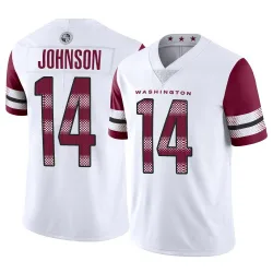 Washington Commanders Men's Limited White Vapor Jersey (14 Josh Johnson)
