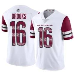Washington Commanders Men's Limited White Vapor Jersey (16 Ja'Corey Brooks)