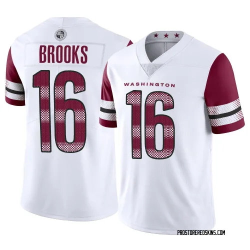 Washington Commanders Men's Limited White Vapor Jersey (16 Ja'Corey Brooks)