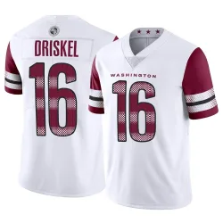 Washington Commanders Men's Limited White Vapor Jersey (16 Jeff Driskel)