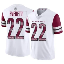 Washington Commanders Men's Limited White Vapor Jersey (22 Deshazor Everett)