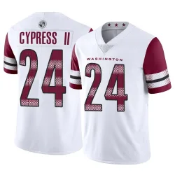 Washington Commanders Men's Limited White Vapor Jersey (24 Fentrell Cypress II)
