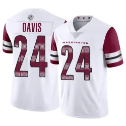 Washington Commanders Men's Limited White Vapor Jersey (24 Michael Davis)