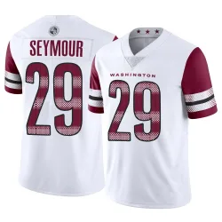 Washington Commanders Men's Limited White Vapor Jersey (29 Kevon Seymour)
