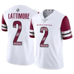 Washington Commanders Men's Limited White Vapor Jersey (2 Marshon Lattimore)