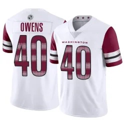 Washington Commanders Men's Limited White Vapor Jersey (40 Tyler Owens)