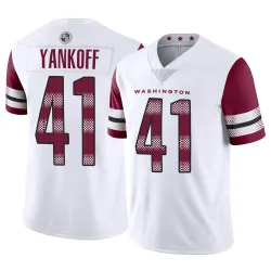 Washington Commanders Men's Limited White Vapor Jersey (41 Colson Yankoff)