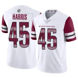 Washington Commanders Men's Limited White Vapor Jersey (45 De'Jon Harris)