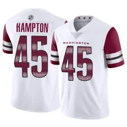 Washington Commanders Men's Limited White Vapor Jersey (45 Dominique Hampton)