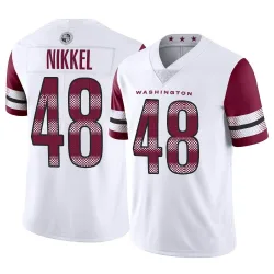 Washington Commanders Men's Limited White Vapor Jersey (48 Ben Nikkel)
