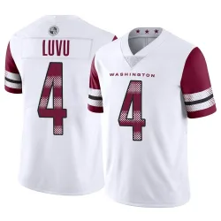 Washington Commanders Men's Limited White Vapor Jersey (4 Frankie Luvu)