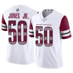 Washington Commanders Men's Limited White Vapor Jersey (50 Andre Jones Jr.)