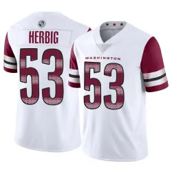 Washington Commanders Men's Limited White Vapor Jersey (53 Nate Herbig)