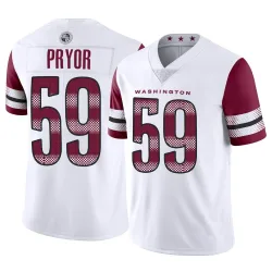 Washington Commanders Men's Limited White Vapor Jersey (59 Joshua Pryor)
