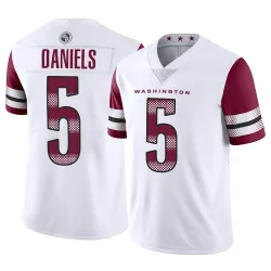 Washington Commanders Men's Limited White Vapor Jersey (5 Jayden Daniels)