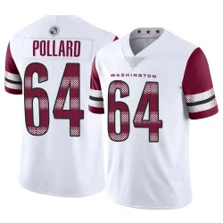 Washington Commanders Men's Limited White Vapor Jersey (64 Norell Pollard)