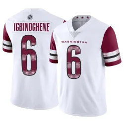 Washington Commanders Men's Limited White Vapor Jersey (6 Noah Igbinoghene)