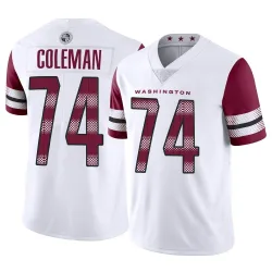Washington Commanders Men's Limited White Vapor Jersey (74 Brandon Coleman)