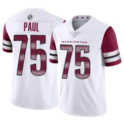Washington Commanders Men's Limited White Vapor Jersey (75 Chris Paul)