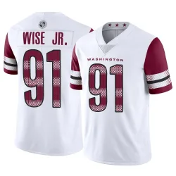 Washington Commanders Men's Limited White Vapor Jersey (91 Deatrich Wise Jr.)
