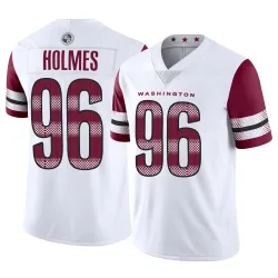 Washington Commanders Men's Limited White Vapor Jersey (96 Jalyn Holmes)