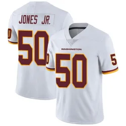 Washington Commanders Men's Limited White Vapor Untouchable Jersey (50 Andre Jones Jr.)