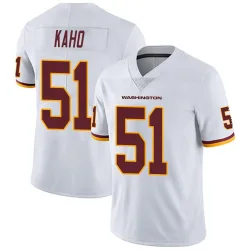 Washington Commanders Men's Limited White Vapor Untouchable Jersey (51 Ale Kaho)