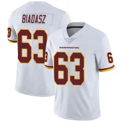 Washington Commanders Men's Limited White Vapor Untouchable Jersey (63 Tyler Biadasz)