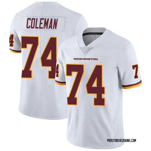 Washington Commanders Men's Limited White Vapor Untouchable Jersey (74 Brandon Coleman)