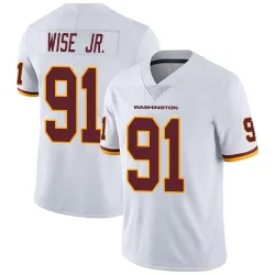 Washington Commanders Men's Limited White Vapor Untouchable Jersey (91 Deatrich Wise Jr.)
