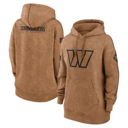 Washington Commanders Women's Brown 2023 Salute to Service Pullover Hoodie
