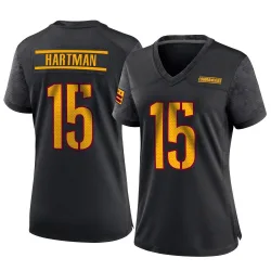 Washington Commanders Women's Game Black Alternate Jersey (15 Sam Hartman)