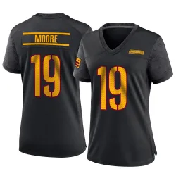Washington Commanders Women's Game Black Alternate Jersey (19 Chris Moore)