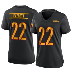 Washington Commanders Women's Game Black Alternate Jersey (22 Deshazor Everett)