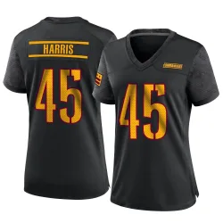 Washington Commanders Women's Game Black Alternate Jersey (45 De'Jon Harris)