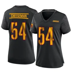 Washington Commanders Women's Game Black Alternate Jersey (54 Camaron Cheeseman)
