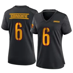 Washington Commanders Women's Game Black Alternate Jersey (6 Noah Igbinoghene)