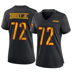 Washington Commanders Women's Game Black Alternate Jersey (72 Josh Conerly Jr.)